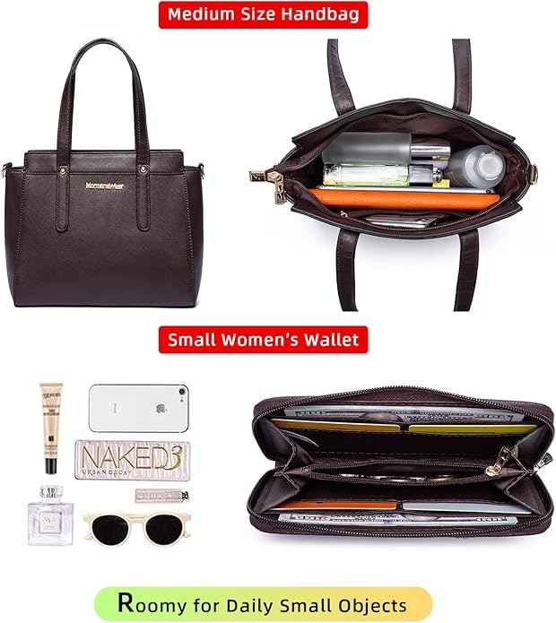 Women Tote Bag and Wallet Set Shoulder Satchel Handbags