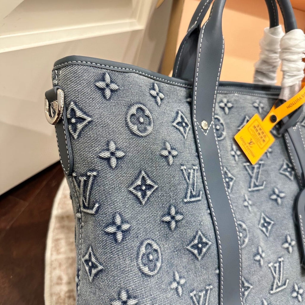 Pre Owned LV Denim Tote Bag Size 34 cm Best Quality