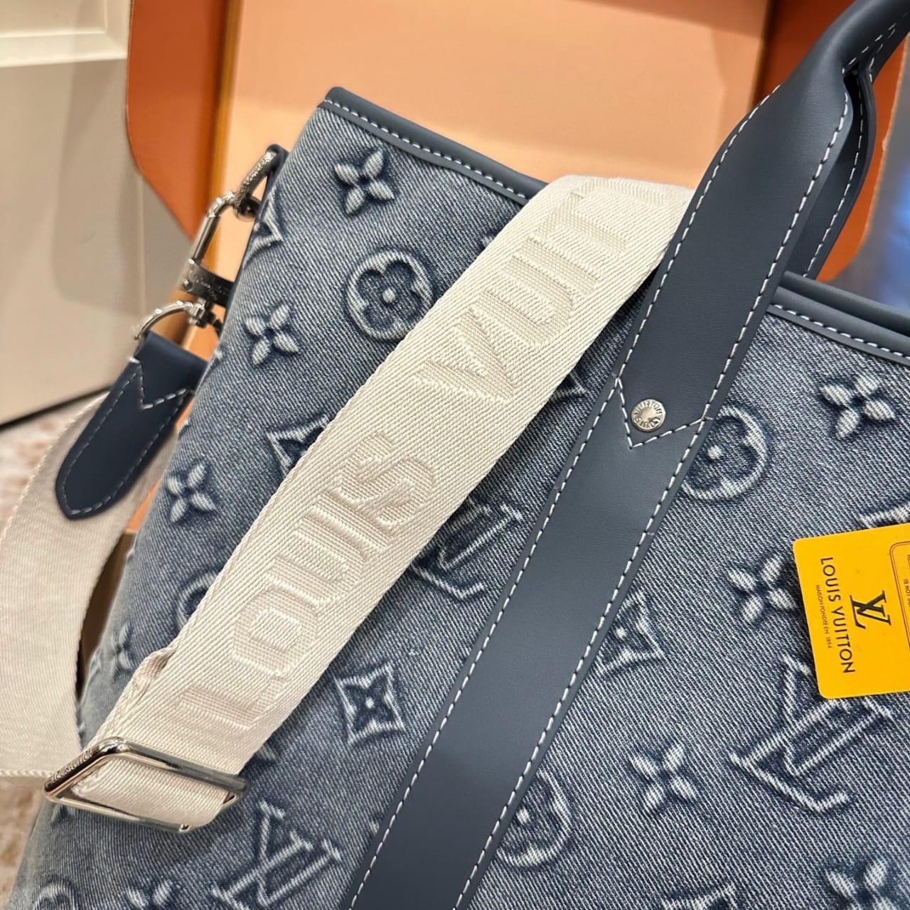 Pre Owned LV Denim Tote Bag Size 34 cm Best Quality