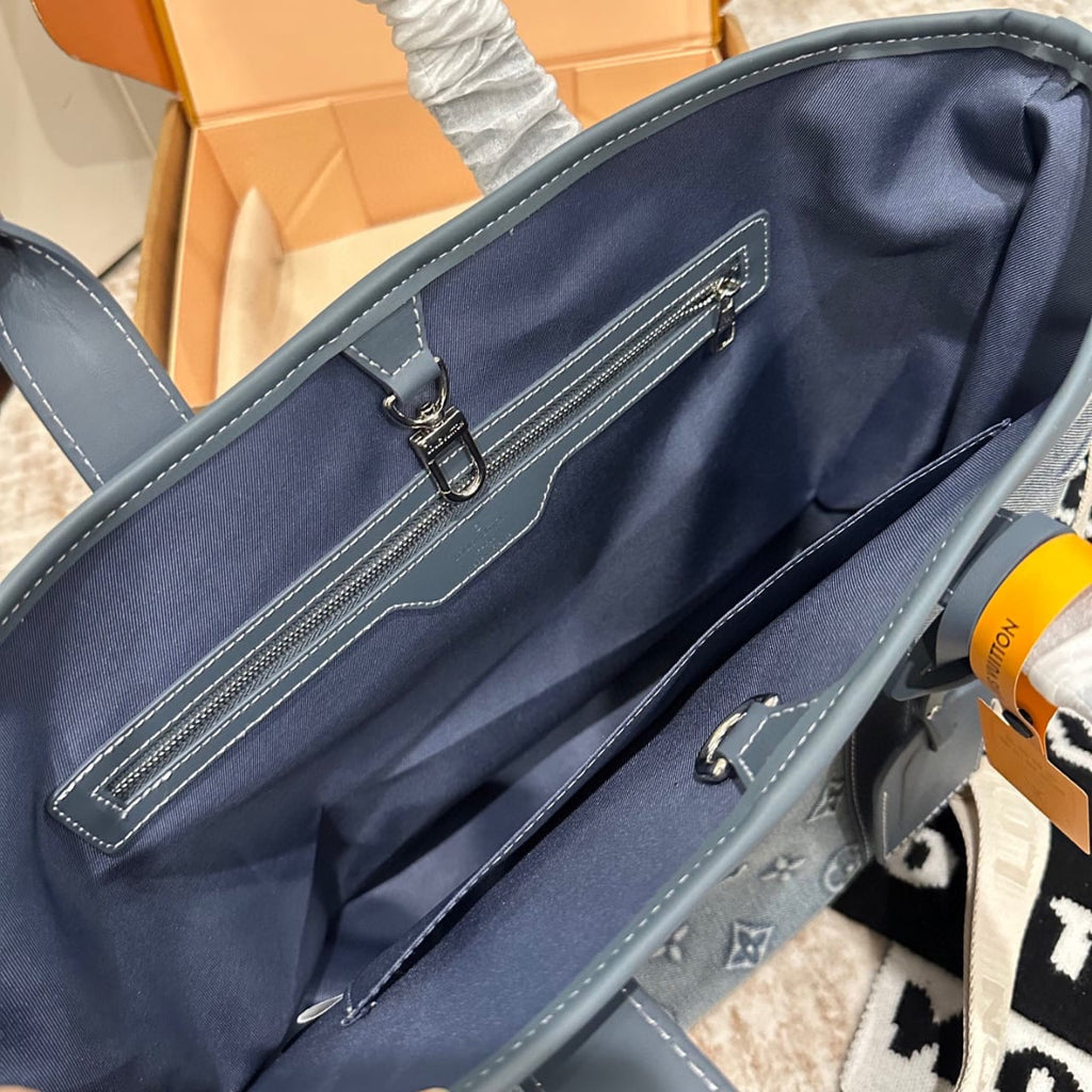 Pre Owned LV Denim Tote Bag Size 34 cm Best Quality